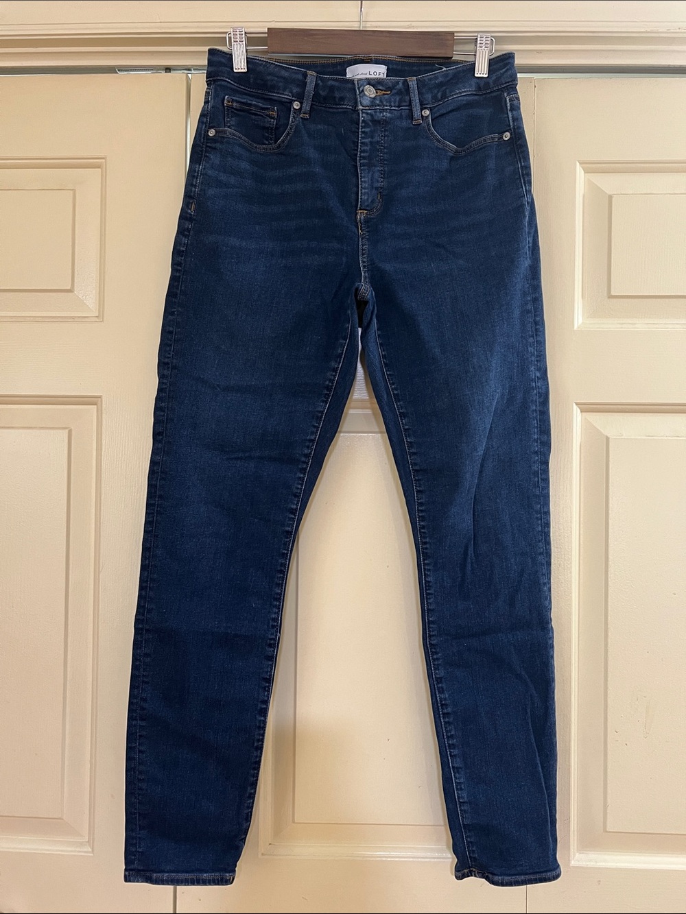 LOFT The Curvy Skinny Jeans Size 10/30 Tall Like New Dark Wash
